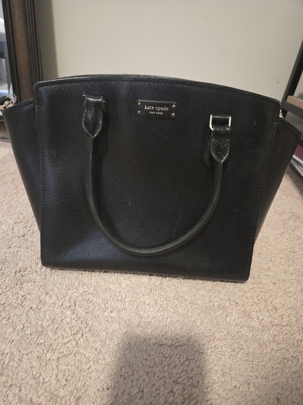 kate spade Black Leather Tote Bag